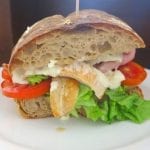 breezekohtao.com sandwich - Grilled chicken, bacon, soft boiled egg, cos lettuce, tomato and Caesar sauce