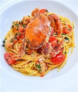 breezekohtao.com soft shell crab in pasta